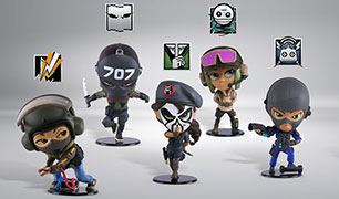 Collection Chibi Rainbow Six Siege - Série 5 Complète - Figurines Ubisoft