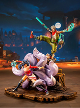 Statuette en résine de Ahri et Ekko dans 2XKO par Pure Arts