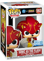 Figurine Funko Pop Heroes : Justice League & Sonic de Sonic/Flash Hybrid