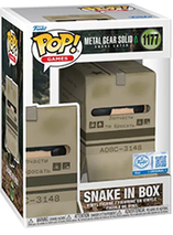 Figurine Funko Pop de Snake dans la boîte du jeu Metal Gear Solid Snake Eater