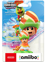 Figurine amiibo Poplin et Prince Florian dans le jeu Super Mario Bros. Wonder
