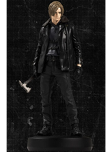 Figurine amiibo Leon dans le jeu Resident Evil Requiem