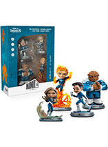 Figurine MiniCo en résine des 4 Fantastiques (Version Métallique) par Iron Studios