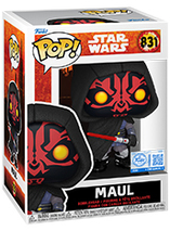Figurine Funko Pop de Dark Maul à capuche dans la série d'animation Star Wars : Maul - Seigneur de l’Ombre
