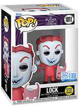 Figurine Funko Pop fluorescente de Lock dans L'Étrange Noël de monsieur Jack