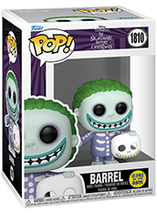 Figurine Funko Pop fluorescente de Barrel dans L'Étrange Noël de monsieur Jack
