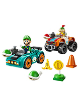 Mario Kart Luigi contre Bowser Jr - LEGO Super Mario
