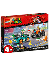 Mario Kart Luigi contre Bowser Jr - LEGO Super Mario