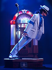 Statue Michael Jackson En Résine - Figurine Décorative Moderne Noir Pour Salon, Bureau Et Bibliothèque