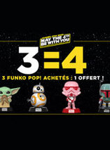 3 Funko Pop! Star Wars achetées = 1 offerte