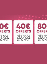 10, 40 ou 80€ offerts en CC pour 50€, 300 ou 700€ d’achat sur la Fnac