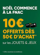 10€ offerts dès 50€ d’achat sur les jouets et jeux