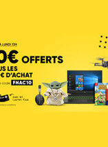 10€ offerts tous les 100€ d’achats sur la Fnac (2020)