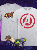 Un bundle T-shirt + 4 figurines funko est en promo