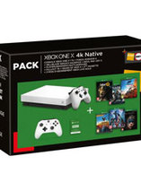 Le pack Xbox One X blanche + 2ème manette + 6 jeux est en promo
