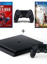 Le bundle PS4 slim 1To Spider-Man + AC Odyssey + une 2ème manette est en promo
