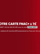 La carte Fnac+ est en promo à 1€ au lieu de 49€