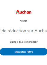 15€ de réduction immédiate sur Auchan.fr avec Paypal