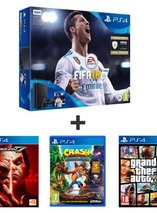 La PS4 Slim 500 Go + FIFA 18 + GTA V + Tekken 7 + Crash Bandicoot N’Sane Trilogy à 310€
