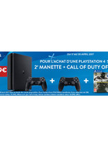 Une PS4 slim 500gb + une secone manette + call of duty infinity wars à moins de 250€