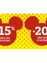 -20% de réduction immédiate sur la boutique de Disney