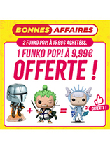 2 figurines Funko Pop achetées = la 3ème offertes sur Micromania