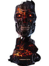 La réplique taille réelle de la tête du T-800 dans Terminator 2 est en promo