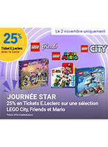 25% en Tickets Leclerc sur une sélection LEGO