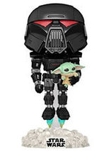 La figurine funko pop Star Wars Mandalorian Dark Troop baby yoda est en promo