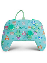 La ﻿manette filaire PowerA pour Nintendo Switch Animal Crossing New Horizons Vert et Bleu est en promo