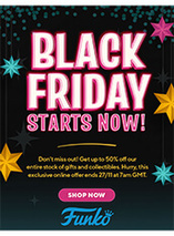 Jusqu'a -50% sur les figurines pop chez Funko Europe