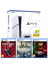 Le Pack PS5 slim + Spiderman 2 + Hogwarts Legacy + Stray est en promo