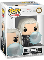 La figurine Funko Pop de Geralt avec son bouclier est en soldes