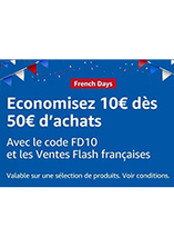 10€ offerts dès 50€ d'achat sur Amazon