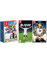 Le pack Nintendo Switch Oled Blanche + Super Mario Bros. Wonder +EA SPORTS FC 25 + Master D est en promo