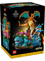 Le diorama LEGO Pokémon de Florizarre, Dracaufeu, Tortank est en promo