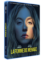 Le steelbook du film 𝐋𝐚 𝐅𝐞𝐦𝐦𝐞 𝐝𝐞 𝐦𝐞́𝐧𝐚𝐠𝐞 avec un fourreau bleu translucide est en promo
