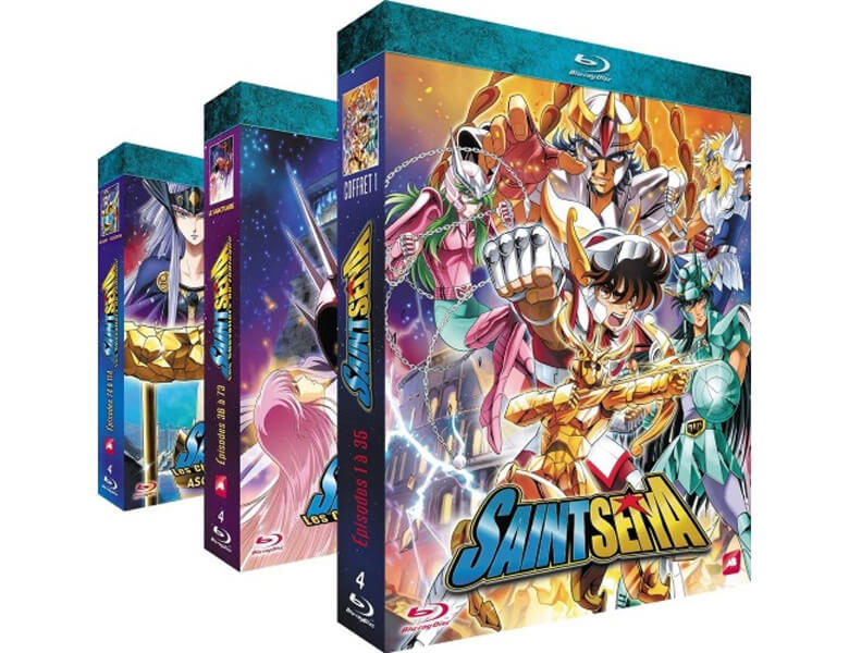 Les 3 coffrets bly ray Saint Seiya sont en promo