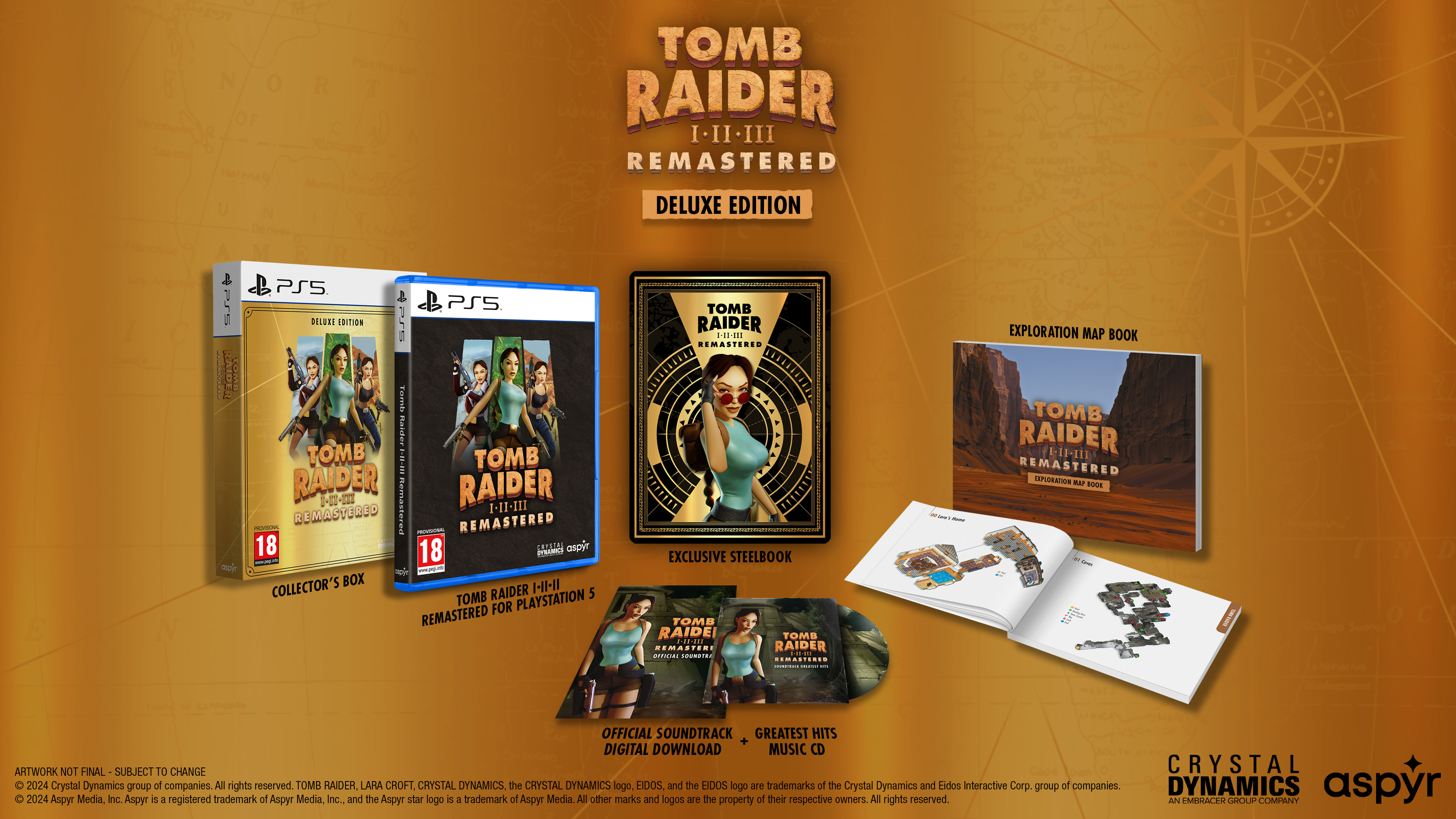 Tomb Raider I, II et III remastered édition Deluxe (PS5)